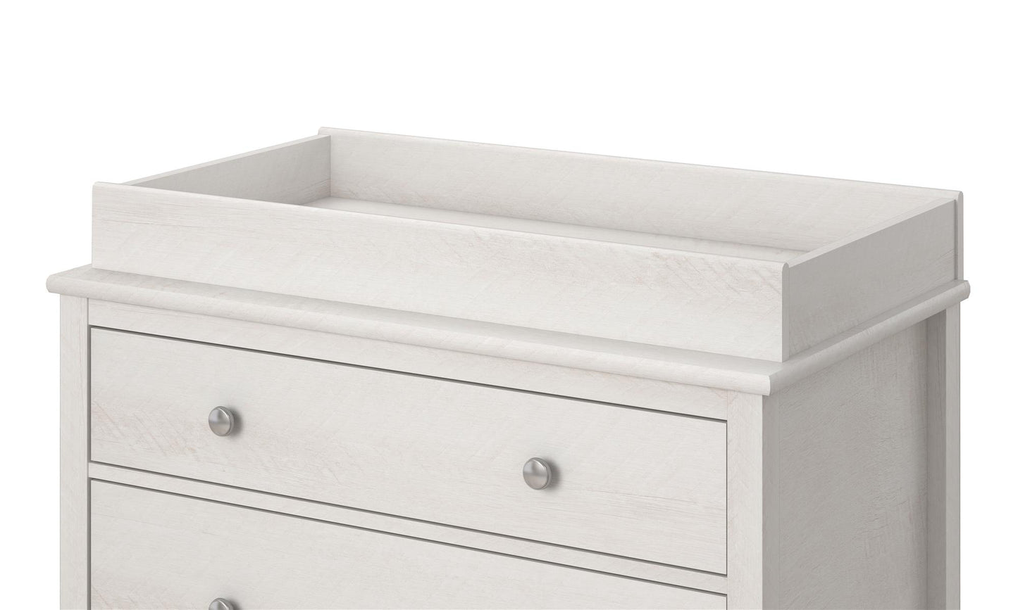 Poppy Changing Table Topper for Nursery Dresser - Ivory Oak