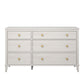Monarch Hill Poppy 6 Drawer Dresser with 2 Sets of Knobs - Ivory Oak