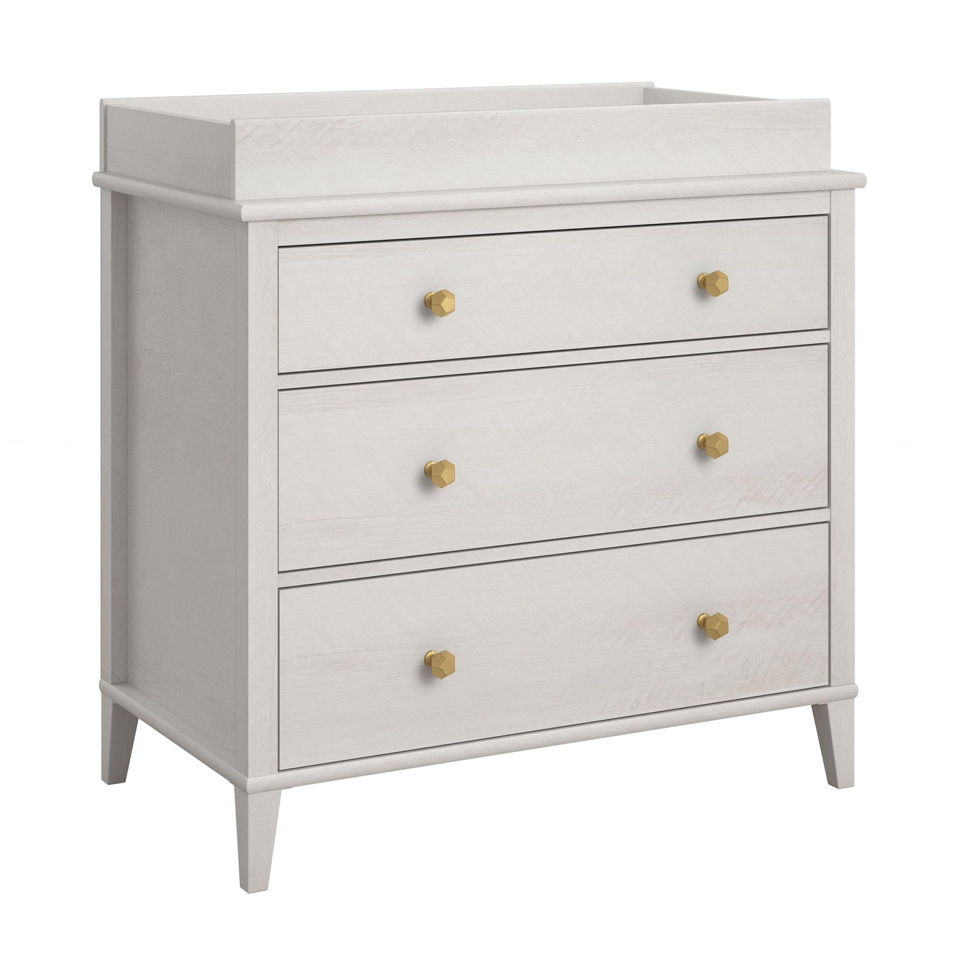 Monarch Hill Poppy 3 Drawer Changing Table with 2 Sets of Knobs - Ivory Oak
