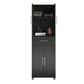 Camberly 4 Door/1 Drawer Storage Cabinet, Black Oak - Black Oak