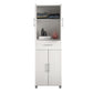 Camberly 4 Door/1 Drawer Storage Cabinet, Ivory Oak - Ivory Oak