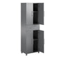 Camberly 4 Door/1 Drawer Storage Cabinet - Graphite Grey