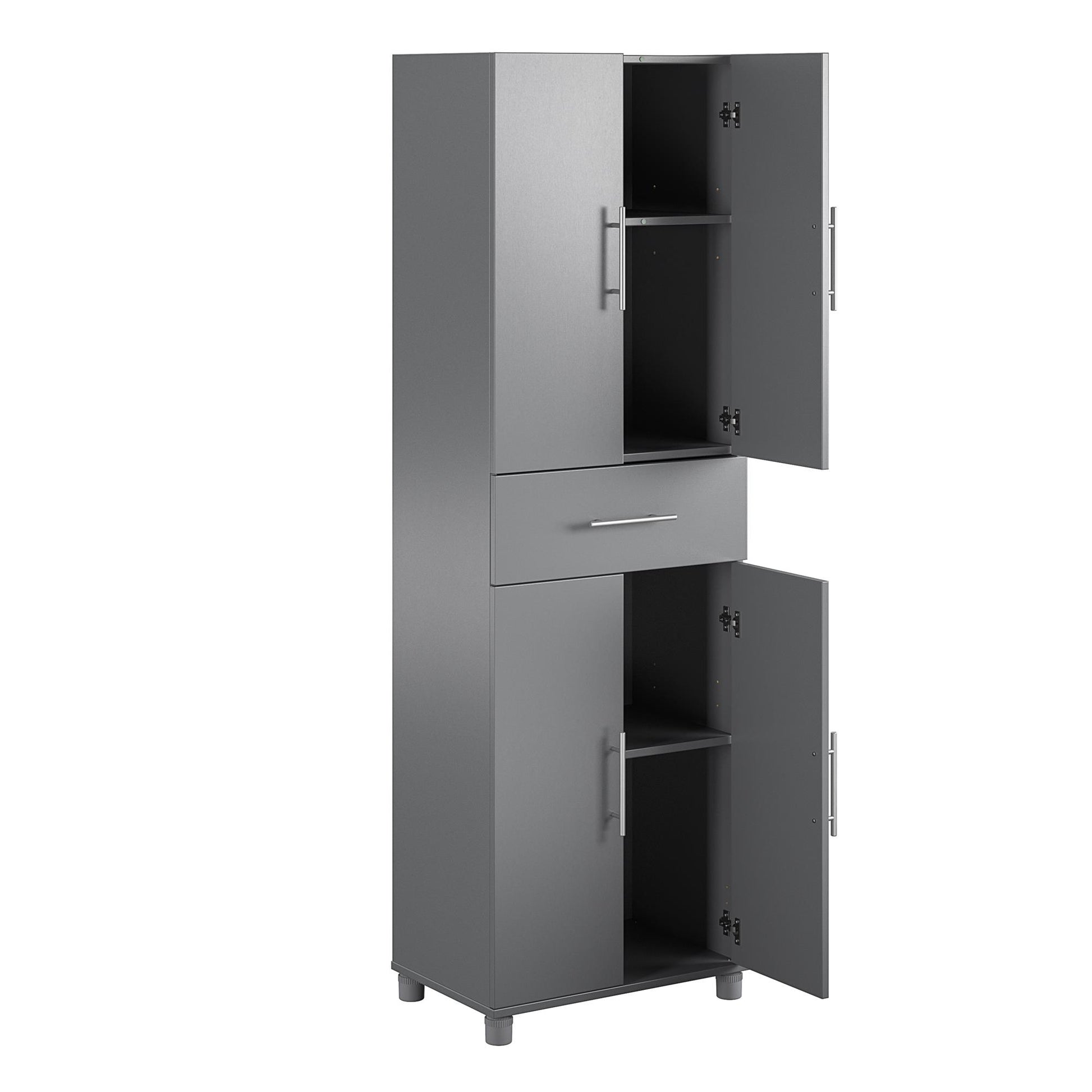 Camberly 4 Door/1 Drawer Storage Cabinet - Graphite Grey