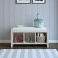 Penelope Entryway Storage Bench with Cushion and Cubbies - Ivory Pine