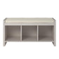 Penelope Entryway Storage Bench with Cushion and Cubbies - Ivory Pine