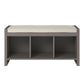 Penelope Entryway Storage Bench with Cushion and Cubbies - Taupe