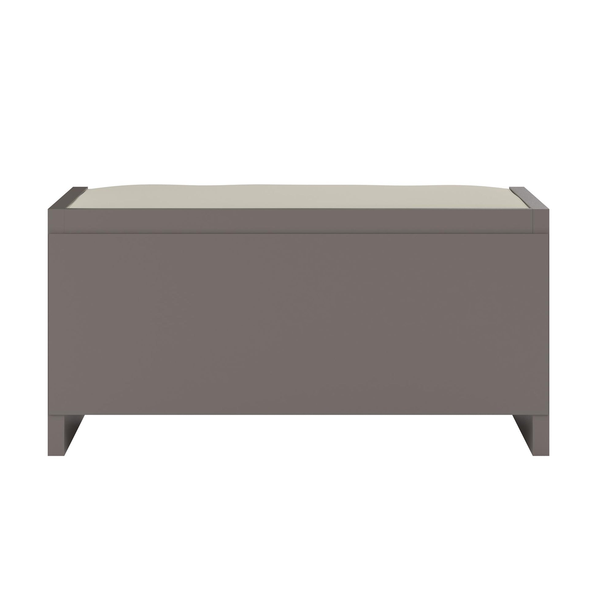 Penelope Entryway Storage Bench with Cushion and Cubbies - Taupe
