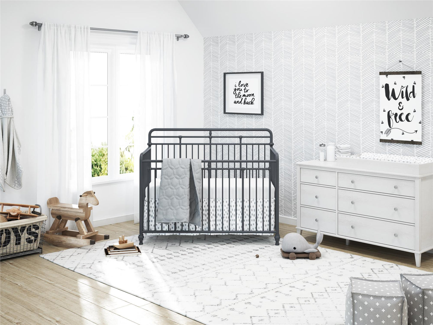 Poppy Changing Table Topper for Nursery Dresser - Ivory Oak