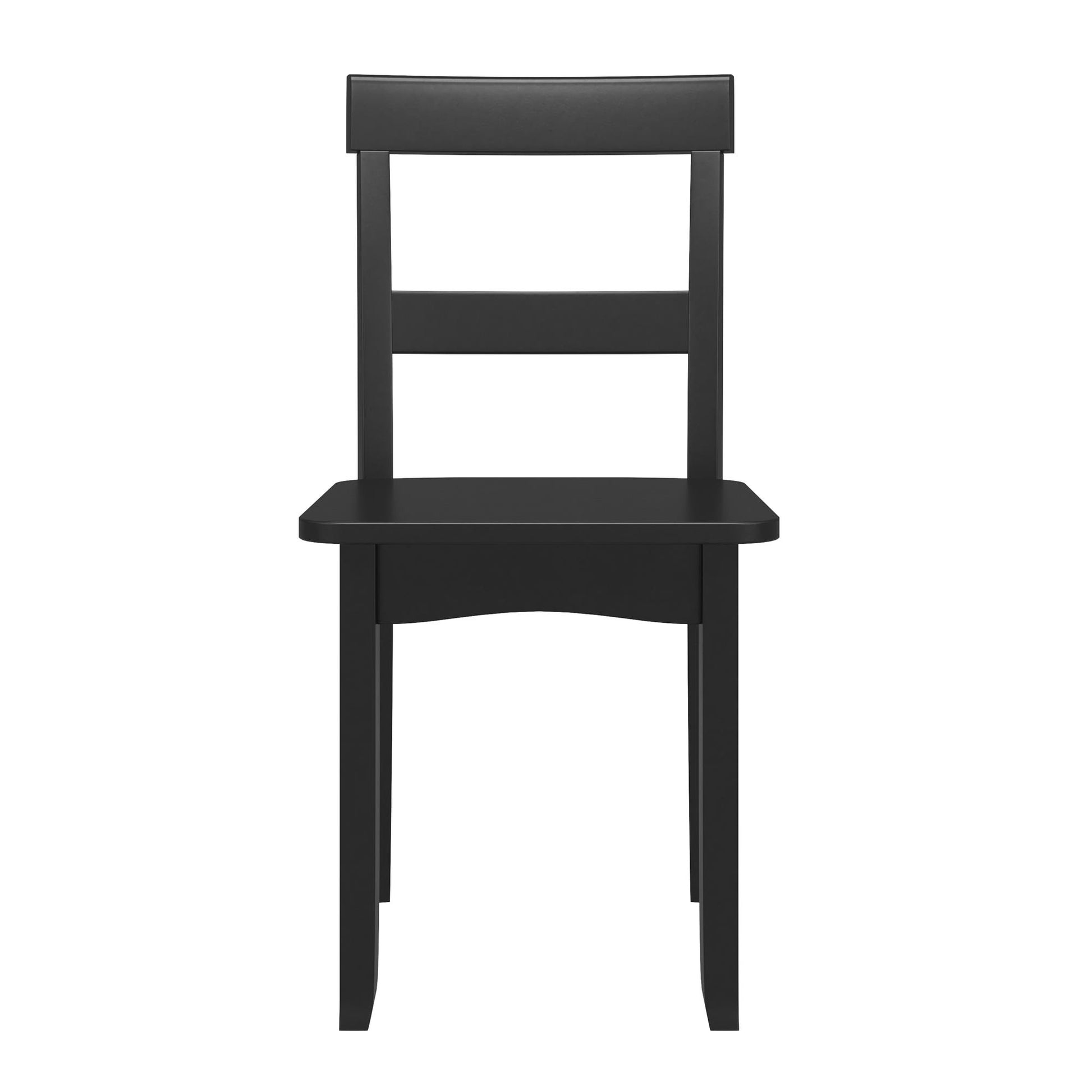 Abigail Kids Desk with Divided Storage Hutch and Chair - Black