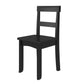 Abigail Kids Desk with Divided Storage Hutch and Chair - Black