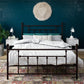 Manila White Metal Bed with Sturdy Metal Frame and Slats - Bronze - Queen