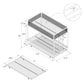 Triple Metal Twin over Twin Bunk Bed with Trundle and Integrated Ladder - Black - Twin-Over-Twin