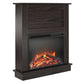 Ellsworth Modern Electric Fireplace with Mantel and 23 Inch Fireplace Insert - Espresso