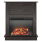 Ellsworth Modern Electric Fireplace with Mantel and 23 Inch Fireplace Insert - Espresso