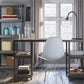 Ashlar Desk with Open Storage Shelves and Metal Legs - Weathered Oak