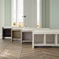Penelope Entryway Storage Bench with Cushion and Cubbies - Taupe