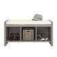 Penelope Entryway Storage Bench with Cushion and Cubbies - Taupe