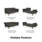 Regal Linen Upholstered Futon - Grey Linen