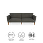 Regal Linen Upholstered Futon - Grey Linen