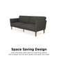 Regal Linen Upholstered Futon - Grey Linen