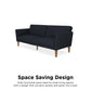 Regal Linen Upholstered Futon - Blue Linen