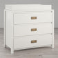 Monarch Hill Haven 3 Drawer Changing Dresser with Gold Drawer Pulls - White