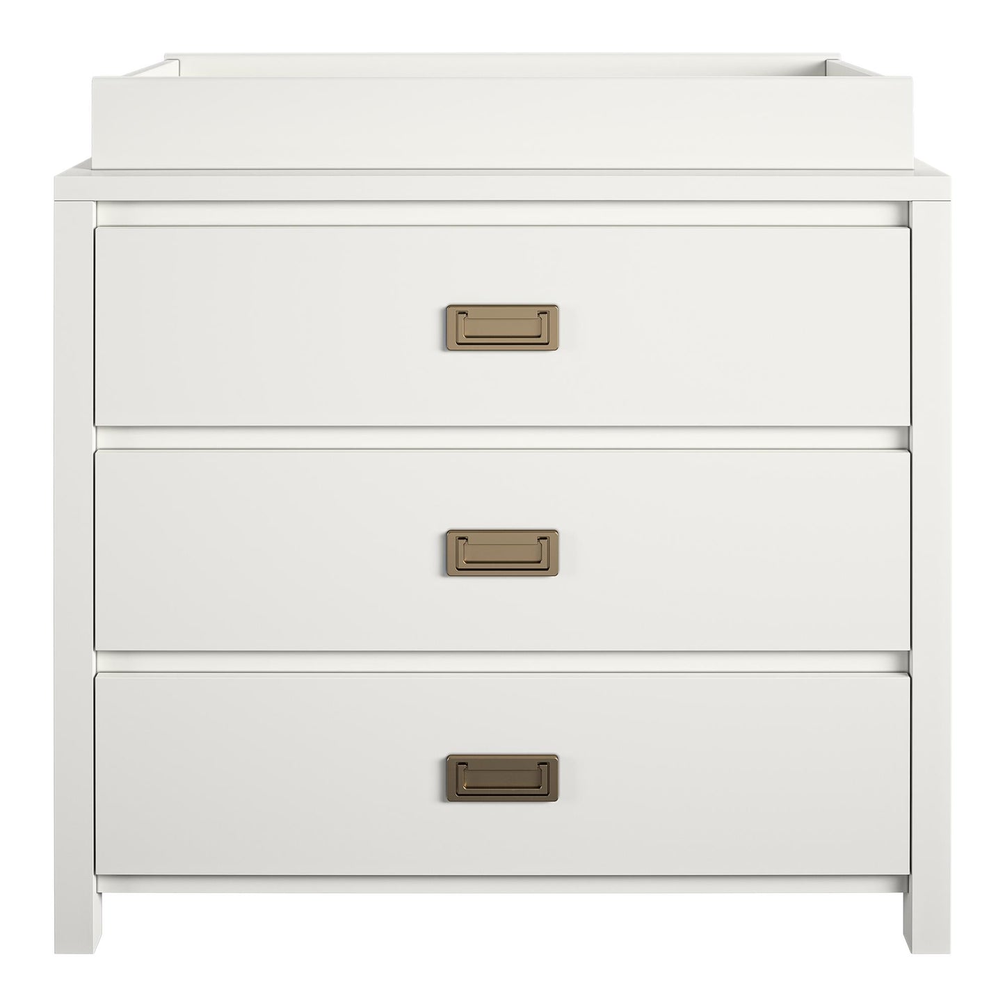 Monarch Hill Haven 3 Drawer Changing Dresser with Gold Drawer Pulls - White