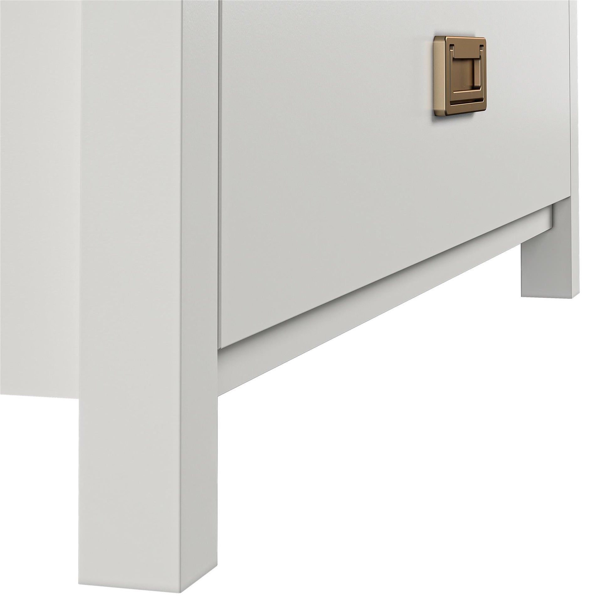 Monarch Hill Haven 3 Drawer Changing Dresser with Gold Drawer Pulls - White