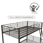 Mainstays Convertible Twin over Twin Metal Bunk Bed, Black - Black - Twin-Over-Twin