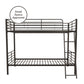 Mainstays Convertible Twin over Twin Metal Bunk Bed, Black - Black - Twin-Over-Twin