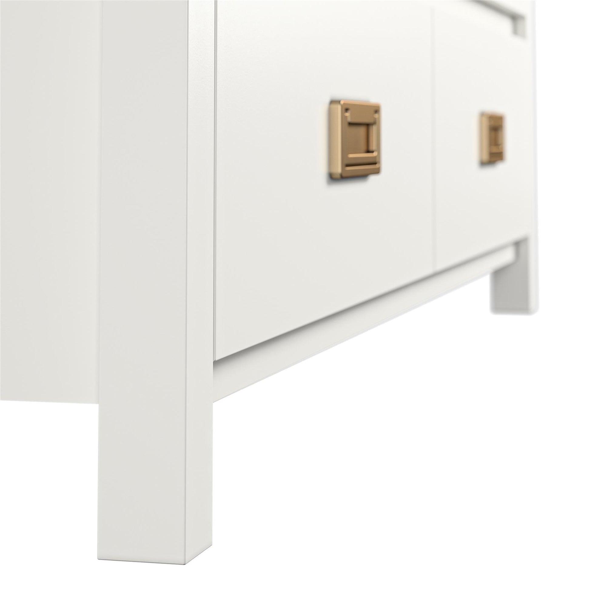 Monarch Hill Haven 6 Drawer Changing Dresser with Gold Drawer Pulls - White
