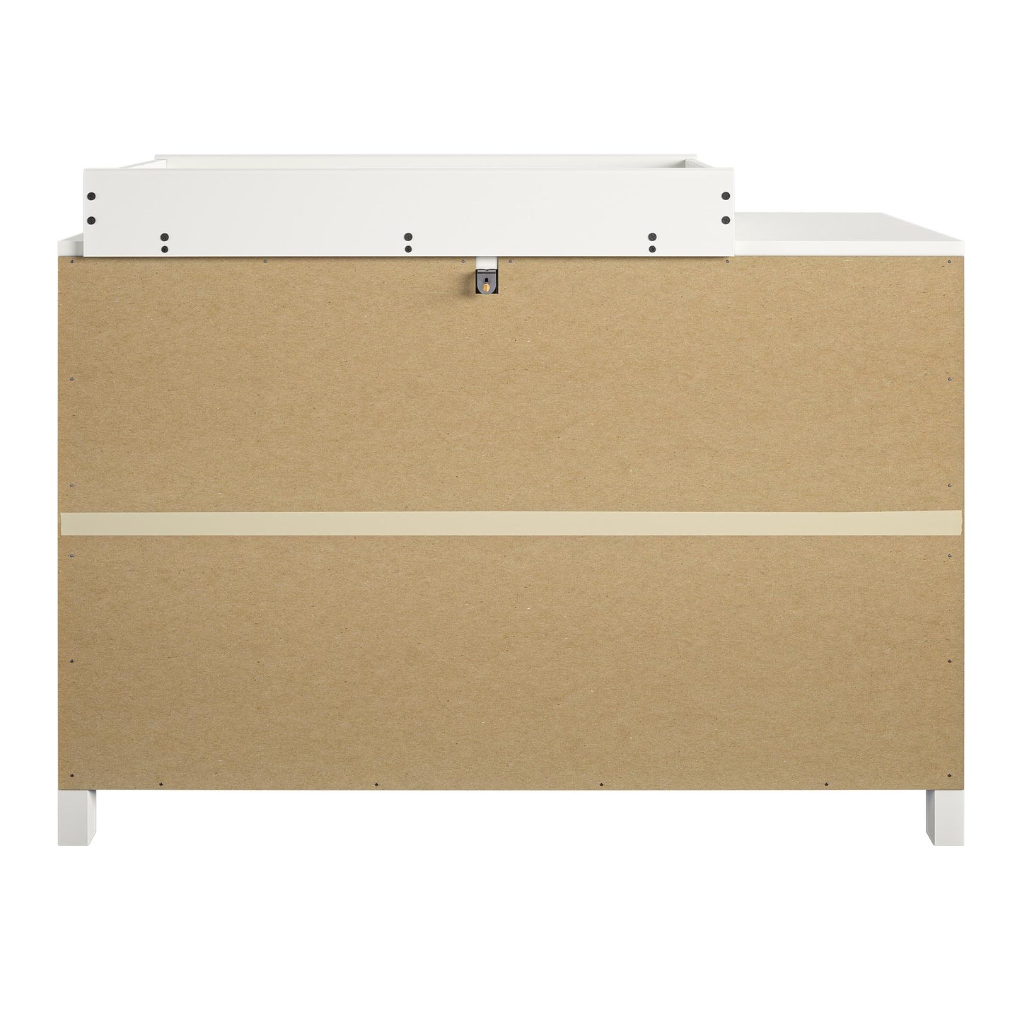 Monarch Hill Haven 6 Drawer Changing Dresser with Gold Drawer Pulls - White