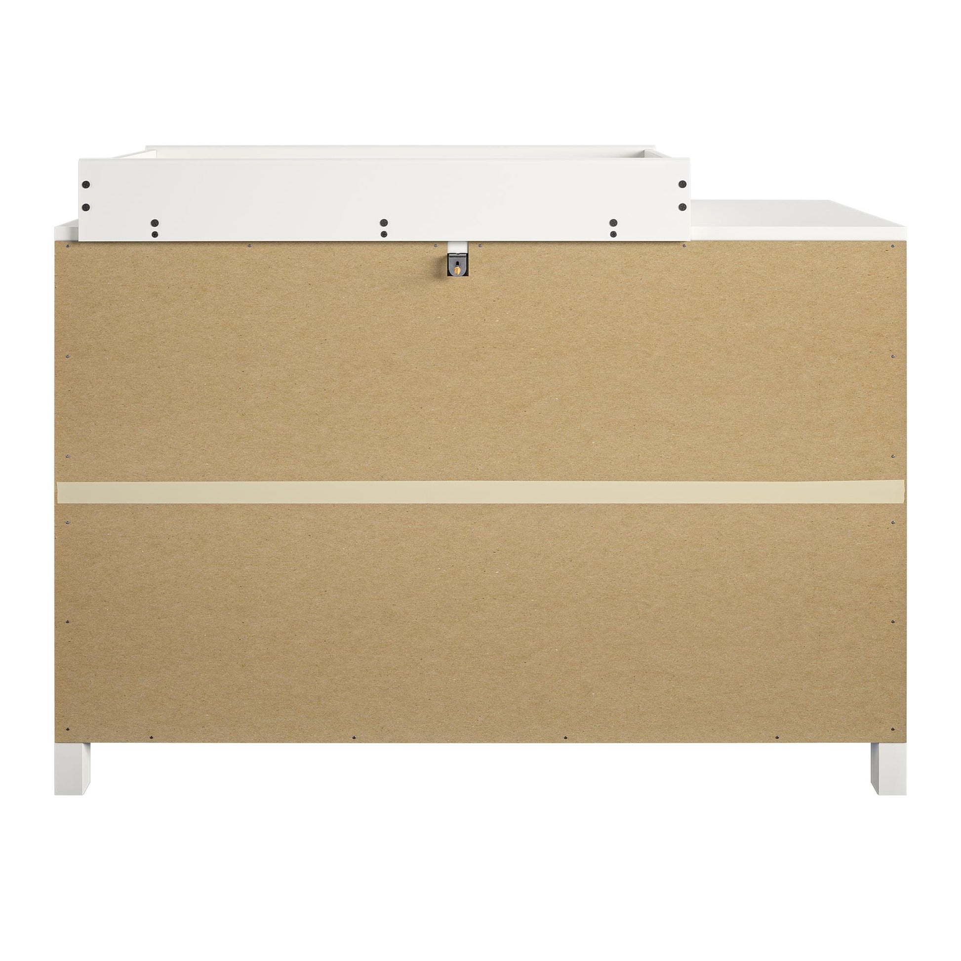 Monarch Hill Haven 6 Drawer Changing Dresser with Gold Drawer Pulls - White