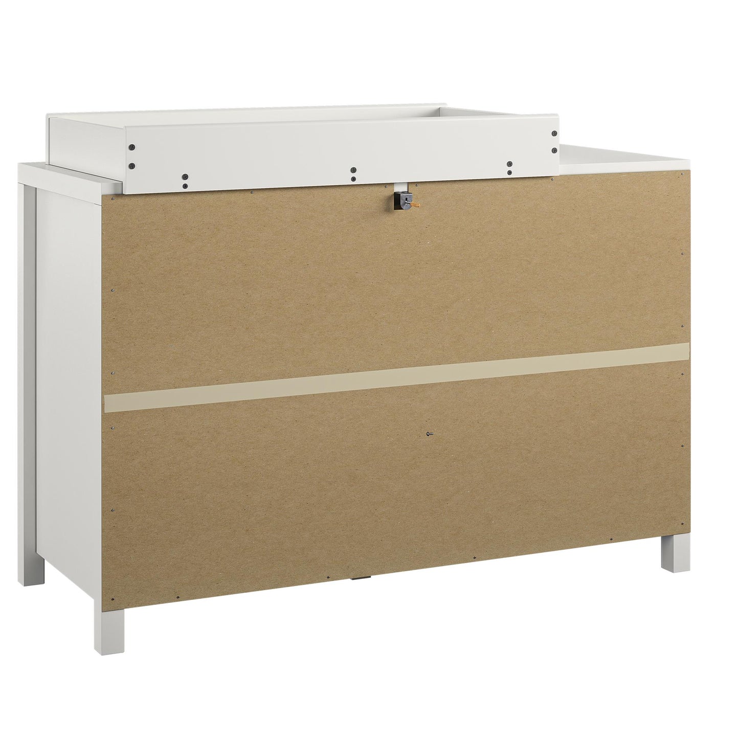 Monarch Hill Haven 6 Drawer Changing Dresser with Gold Drawer Pulls - White