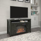 Farmington Electric Fireplace TV Console for TVs up to 50 Inch - Black Oak