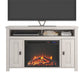Farmington Electric Fireplace TV Console for TVs up to 50 Inch - Ivory Oak
