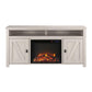 Farmington Electric Fireplace TV Console for TVs up to 60 Inch - Ivory Oak