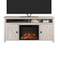 Farmington Electric Fireplace TV Console for TVs up to 60 Inch - Ivory Oak