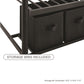 Mainstays Twin over Twin Metal Bunk Bed with Storage Bins, Black - Black - Twin-Over-Twin