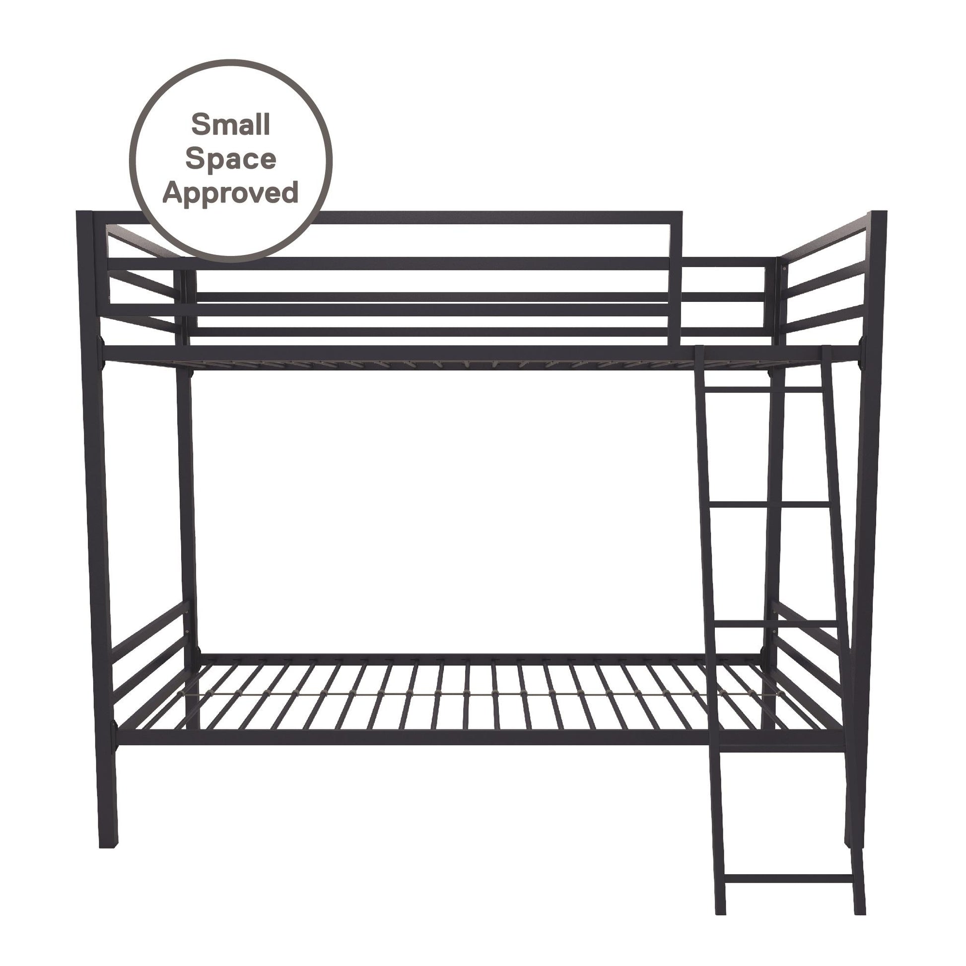 Maxwell Twin-Over-Twin Metal Bunk Bed - Navy - Twin-Over-Twin