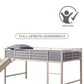 Laurie Junior Loft Bed with Metal Frame and Built-In Slide - White - Twin