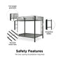 Full over Full Bunk Bed with Sturdy Metal Frame and Simple Design - Black - Full-Over-Full