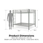 Full over Full Bunk Bed with Sturdy Metal Frame and Simple Design - Silver - Full-Over-Full