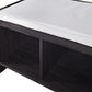 Penelope Entryway Storage Bench with Cushion and Cubbies - Espresso