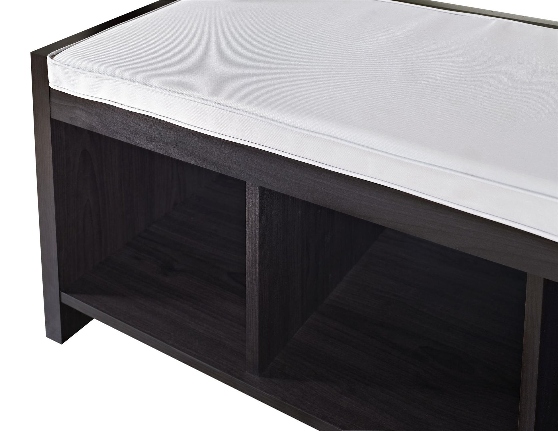 Penelope Entryway Storage Bench with Cushion and Cubbies - Espresso