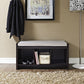 Penelope Entryway Storage Bench with Cushion and Cubbies - Espresso