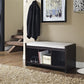 Penelope Entryway Storage Bench with Cushion and Cubbies - Espresso