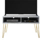 Athena TV Stand for TVs up to 42" - White marble