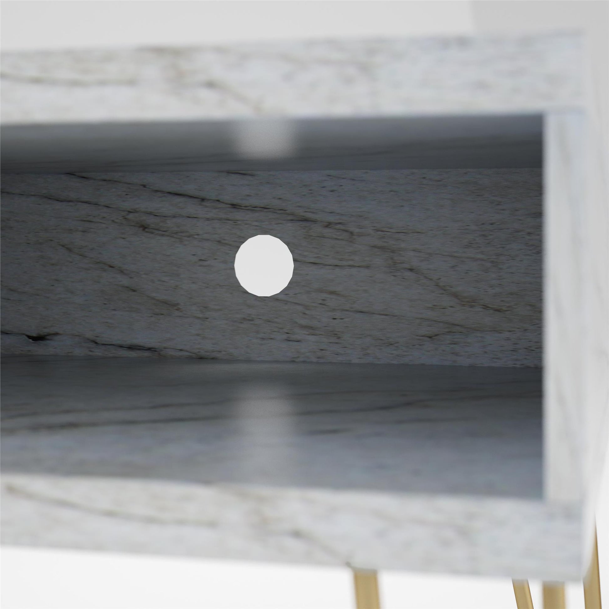 Athena TV Stand for TVs up to 42" - White marble
