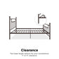 Manila White Metal Bed with Sturdy Metal Frame and Slats - Bronze - Queen
